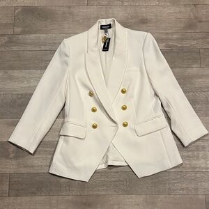 Express White Blazer with Gold Buttons